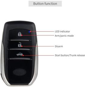img 3 attached to 🚘 EASYGUARD EC002-T2-NS PKE Car Alarm System with Proximity Sensor, Remote Engine Start, Push Start Button, Touch Password Entry, Backup Vibration Alarm - DC12V