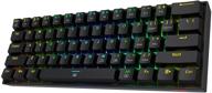 «клавиатура для гейминга redragon k630 dragonborn 60% rgb, компактная механическая клавиатура с тактильным синим переключателем, поддержка профессионального драйвера, черная» логотип