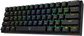 img 4 attached to Redragon K630 Dragonborn 60% RGB Gaming Keyboard, Compact Mechanical Keyboard with Tactile Blue Switch, Pro Driver Support, Black