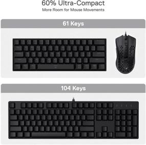 img 2 attached to Redragon K630 Dragonborn 60% RGB Gaming Keyboard, Compact Mechanical Keyboard with Tactile Blue Switch, Pro Driver Support, Black
