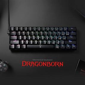 img 3 attached to Redragon K630 Dragonborn 60% RGB Gaming Keyboard, Compact Mechanical Keyboard with Tactile Blue Switch, Pro Driver Support, Black