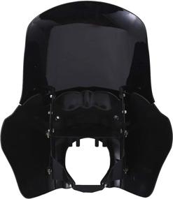 img 1 attached to Крышка фары FATECIM с защитным стеклом черного цвета 15 дюймов - идеальное соответствие для Harley Dyna FXDXT T-Sport.