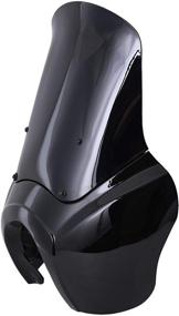 img 3 attached to Крышка фары FATECIM с защитным стеклом черного цвета 15 дюймов - идеальное соответствие для Harley Dyna FXDXT T-Sport.