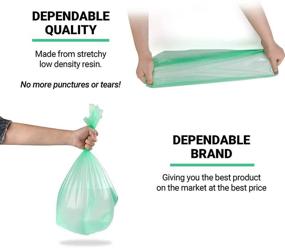 img 1 attached to 80 Count Biodegradable Small Trash Bags - 5 Gallon Garbage Bags for Kitchen, Bathroom, Home Office - Non-polluting Trash Can Liners - 20 Liter Wastebasket Bags - 3 Rolls, Basic