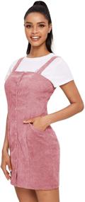 img 2 attached to 👗 Floerns Corduroy Pinafore Overall with Pockets for Women's Clothing in Jumpsuits, Rompers & Overalls