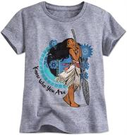 👚 girls' gray disney moana t-shirt logo