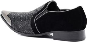 img 2 attached to Dazzling Rhinestone Men's Loafers & Slip-Ons: Crisiano Fashion Sparkle Designer Shoes