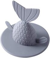 hemoton recyclable fish shape bathtub drain stopper - grey, size l logo