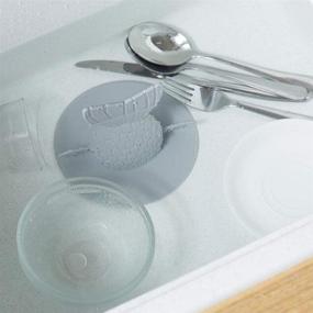img 1 attached to HEMOTON Recyclable Fish Shape Bathtub Drain Stopper - Grey, Size L