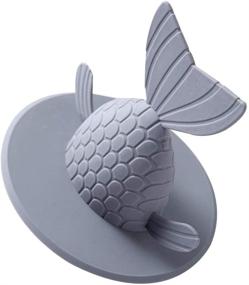 img 3 attached to HEMOTON Recyclable Fish Shape Bathtub Drain Stopper - Grey, Size L