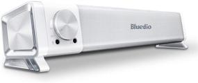 img 4 attached to 🔊 Bluedio LS Компьютерная колонка: Мини-длиннополосный звуковой планшет с Bluetooth 5.0 для ПК, игр и планшетов - Улучшенные басы и звук 7.1 канала