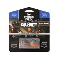 🎮 kontrolfreek grav slam performance thumbsticks for call of duty: black ops 4 on playstation 4 (ps4) and playstation 5 (ps5), gray/orange логотип