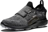 footjoy hyperflex black charcoal silver logo