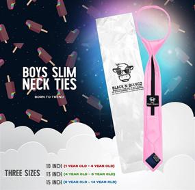 img 2 attached to 👔 Boys' Satin Zipper Neckties: Black Bianco Boys Accessories