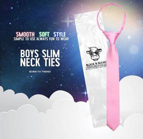 img 3 attached to 👔 Boys' Satin Zipper Neckties: Black Bianco Boys Accessories