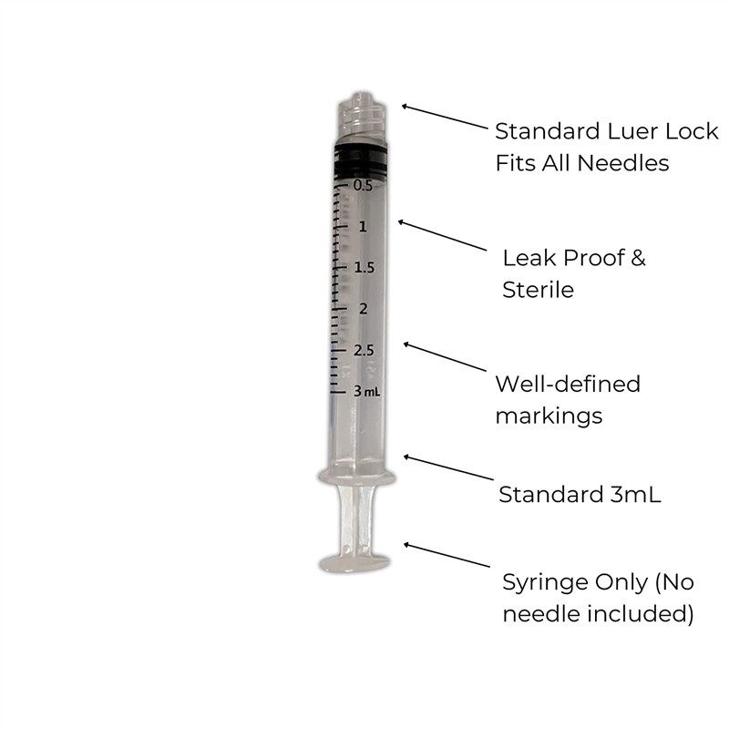 Litetouch 1ml Luer Lock Syringe, Sterile, Individually Sealed - 100 Syringes  per Box (no Needle): : Industrial & Scientific