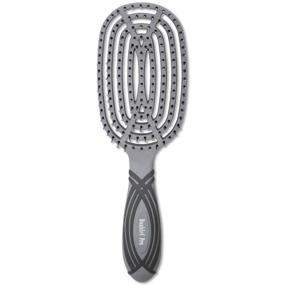 img 3 attached to 💇 NuWay Double Curved Circular Vented Detangling Brush (Gray) - U.S. Patented