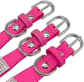 img 2 attached to ✨ Cute Dazzling Sparkling Elegant Fancy Suede Leather Bling Rhinestone Crystal Jeweled Pet Cat Dog Puppy Collar Leash Combo Set with Haoyueer Appeal