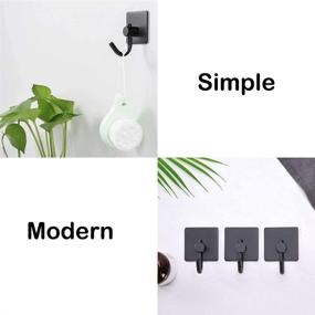 img 1 attached to 🔁 Waterproof Adhesive Hooks - Heavy Duty Wall Door Hangers for Hanging Towels, Robes, Bags, Coats - Kitchen/Bathroom Holder with Non-Slip Grip (4 Packs)