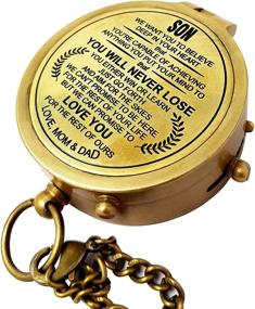 img 4 attached to 🧭 The New Antique Store: Personalized Engraved Brass Compass - Ideal for Anniversary, Birthday, Graduation Day, Confirmation, Valentine, Farewell, and Sailor Gifts