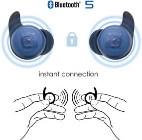 img 3 attached to 🎧 BOOMPODS Boombuds X True Wireless - Синие: Водонепроницаемые и устойчивые к поту беспроводные Bluetooth наушники с эргономичным дизайном, магнитным зарядным кейсом - Идеальны для спорта.