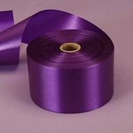 🎀 premium purple embossed poly satin ribbon - 2-3/4" x 100 yards: high-quality decorative ribbon for crafts & gifts logo