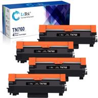 🖨️ lxtek compatible black toner cartridge replacement for brother tn760 tn 760 tn730 tn-730 - compatible with mfc-l2710dw hl-l2370dw dcp-l2550dw hl-l2350dw hl-l2395dw hl-l2390dw printer (4-pack) logo