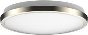 img 4 attached to Dimmable LED Ceiling Light Flush Mount, Brushed Nickel Finish, 10-inch Ring, 3000K Warm White