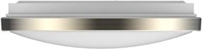 img 1 attached to Dimmable LED Ceiling Light Flush Mount, Brushed Nickel Finish, 10-inch Ring, 3000K Warm White