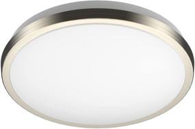 img 2 attached to Dimmable LED Ceiling Light Flush Mount, Brushed Nickel Finish, 10-inch Ring, 3000K Warm White