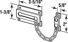 img 3 attached to 🚪 PRIME-LINE Products U 10304 Standard Door Guard - Steel Chain/Solid Keeper, Satin Nickel Finish