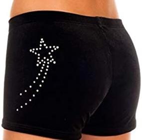 img 3 attached to Glamorous TW Black Rhinestone Shorts: Sparkle with Style!