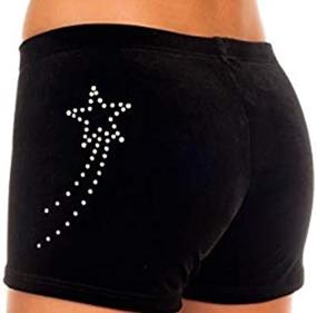 img 2 attached to Glamorous TW Black Rhinestone Shorts: Sparkle with Style!