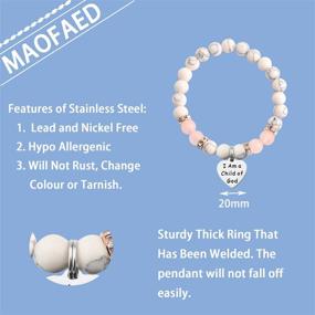 img 3 attached to 🙏 MAOFAED Child of God Bracelet: Perfect Baptism & First Communion Religious Jewelry Gift