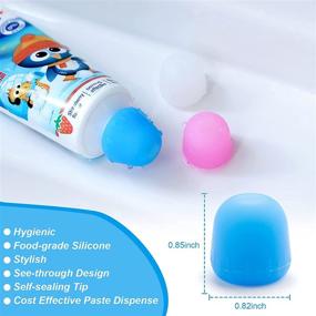 img 2 attached to 🦷 Efficient 6 Pack Toothpaste Cap: Tnvee Self Closing Toothpaste Squeezer Dispenser for Hygienic, Mess-free Bathroom Use by Kids and Adults