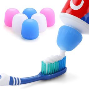 img 4 attached to 🦷 Efficient 6 Pack Toothpaste Cap: Tnvee Self Closing Toothpaste Squeezer Dispenser for Hygienic, Mess-free Bathroom Use by Kids and Adults