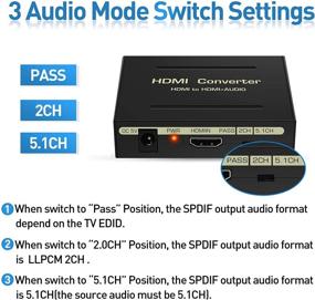 img 1 attached to Извлекатель аудио Auprite 4K HDMI - HDMI в HDMI + оптика + аудио в RCA L/R стерео - адаптер конвертер аудио HDMI - поддерживает 4K, 3D, 1080P - идеально подходит для телевизора, Firestick, PS3/PS4/PS5, Blu-Ray DVD-плееров и многого другого.