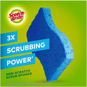 img 2 attached to Scotch-Brite Non-Scratch Scrub Sponges, Pack of 6 - Gentle yet Powerful Cleaning