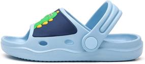 img 2 attached to INMINPIN Boys Dinosaur Lightweight Slippers Boys' Shoes for Clogs & Mules