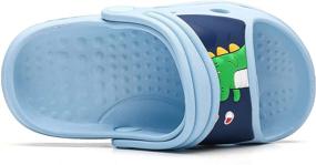 img 1 attached to INMINPIN Boys Dinosaur Lightweight Slippers Boys' Shoes for Clogs & Mules