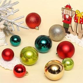 img 2 attached to 🎄 Christmas Tree Ornaments: 40pcs Shatterproof Ball Set for Xmas Tree Decoration