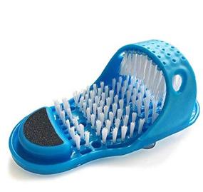 img 4 attached to 👣 Evermarket Magic Feet Cleaner - Simple Foot Scrubber & Massager Slipper for Easy Feet Cleaning, Exfoliation, and Shower Spa (Blue)