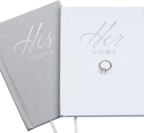 img 4 attached to 💍 FLUYTCO Wedding Vow Book Keepsakes - His & Hers Linen Hardcover Set + Bonus Wedding Day Cards