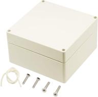 durable and versatile zulkit junction box: dustproof, waterproof, and ip65 rated abs plastic enclosure - gray, 6.3 x 6.3 x 3.54 inch (160 x 160 x 90 mm) logo