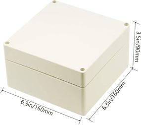 img 3 attached to Durable and Versatile Zulkit Junction Box: Dustproof, Waterproof, and IP65 Rated ABS Plastic Enclosure - Gray, 6.3 x 6.3 x 3.54 inch (160 x 160 x 90 mm)