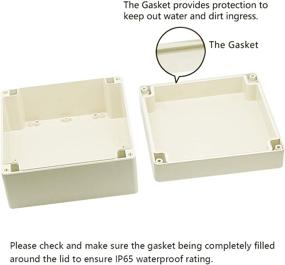 img 1 attached to Durable and Versatile Zulkit Junction Box: Dustproof, Waterproof, and IP65 Rated ABS Plastic Enclosure - Gray, 6.3 x 6.3 x 3.54 inch (160 x 160 x 90 mm)