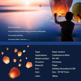 img 1 attached to 🏮 Chinese Paper Lanterns Sky Lanterns Flying Paper Lanterns/Japanese Home for Party &amp; Wedding" - Optimized Product Title: "Chinese Sky Lanterns Flying Paper Lanterns | Japanese Home Decor for Party &amp; Wedding