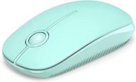 vssoplor mint green wireless mouse - slim 2.4g portable computer mice with nano receiver for pc, laptop, notebook, computer logo