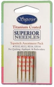 img 2 attached to 🧵 Superior Threads Topstitch Sewing and Quilting Needles Assortment Set - #70/10, 80/12, #100/16 x 1 Needle Each, #90/14 x 2 Needles Each - Total 5 Needles per Pack