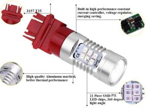 img 2 attached to JDM ASTAR PX чипсеты LED лампы: сверхяркие стоп-сигналы и задние фонари в ярко-красном цвете